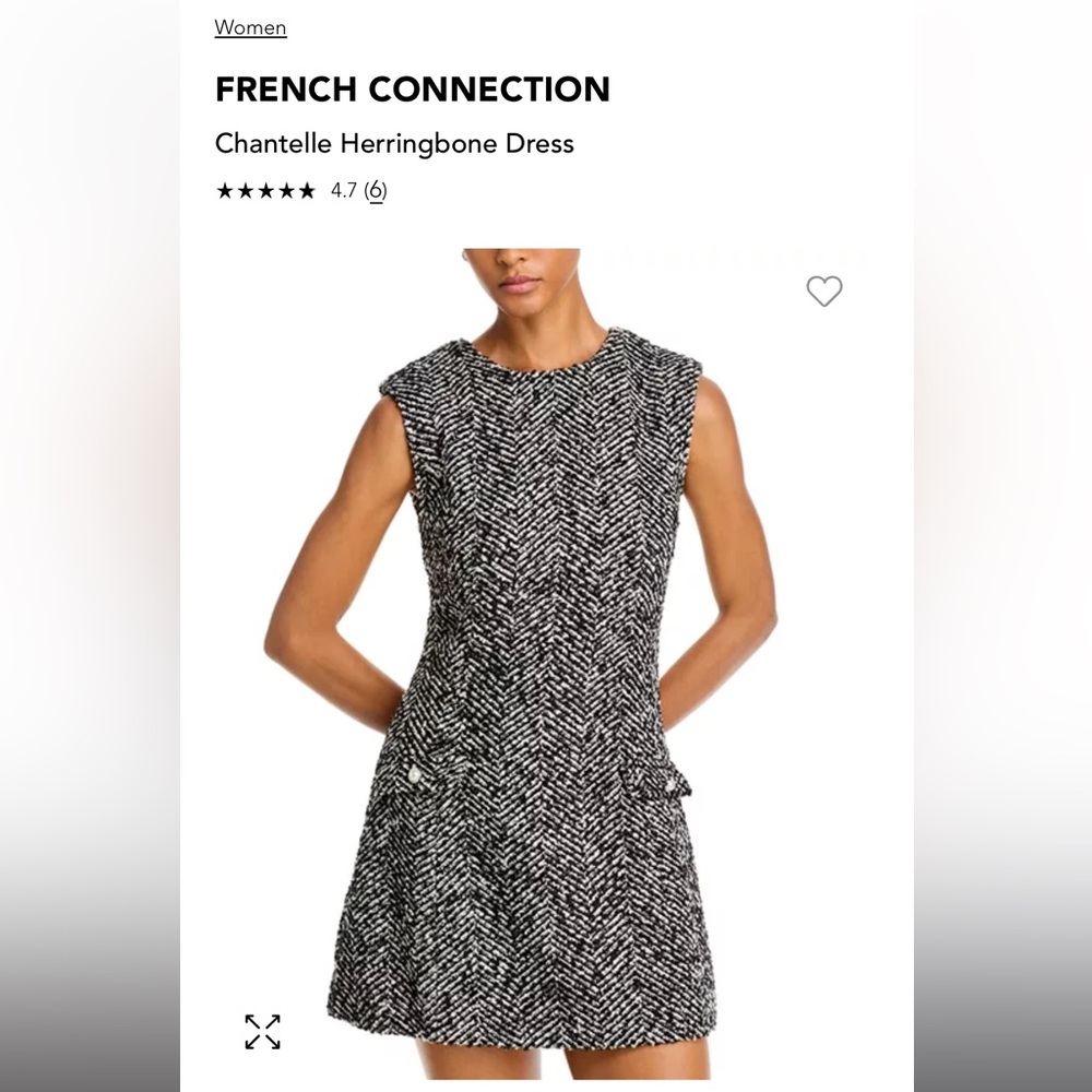 French connection Chantelle herringbone dress